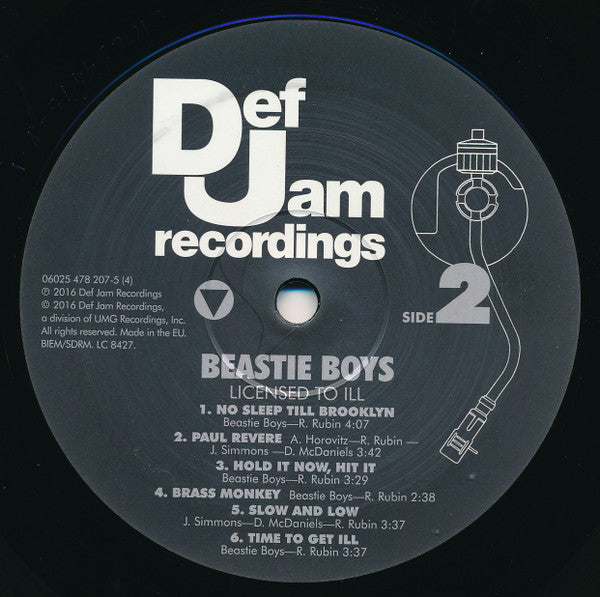 Beastie Boys : Licensed To Ill (LP, Album, RE, 30t)