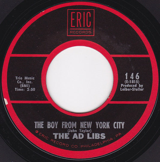 The Ad Libs / The Trade Winds : The Boy From New York City / New York's A Lonely Town (7", RE, Pit)