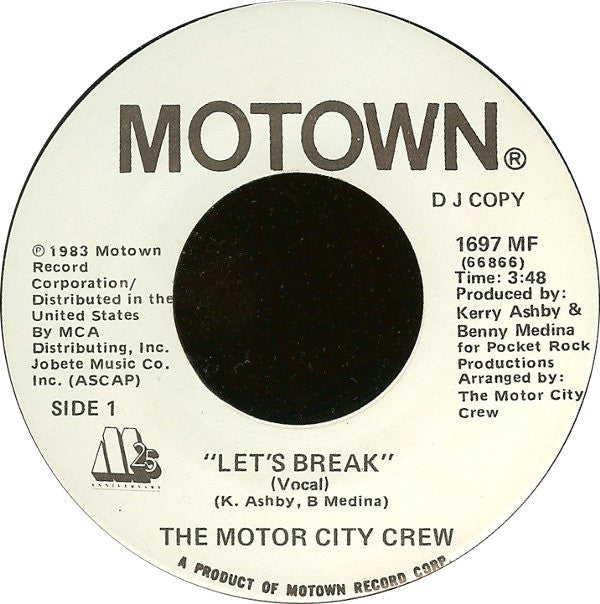 The Motor City Crew : Let's Break (7", Single, Promo)