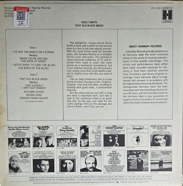 Keely Smith : That Old Black Magic (LP, Album)