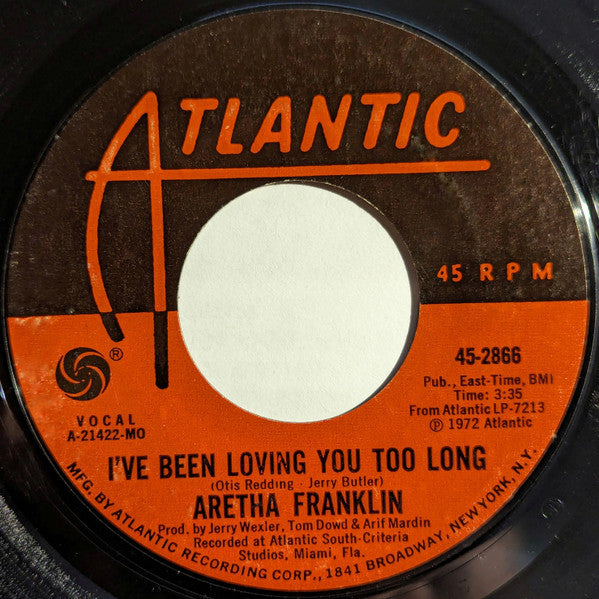 Aretha Franklin : Day Dreaming / I've Been Loving You Too Long (7", Single, Styrene, MO )