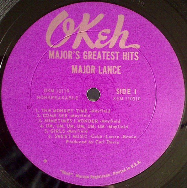Major Lance : Major's Greatest Hits (LP, Comp, Mono)