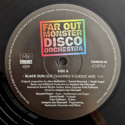 Far Out Monster Disco Orchestra : Black Sun (Joe Claussell Remixes) (12", RSD, Ltd)