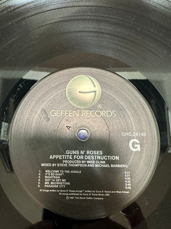Guns N' Roses : Appetite For Destruction (LP, Album)