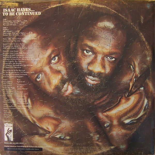 Isaac Hayes : ...To Be Continued (LP, Album, RE)