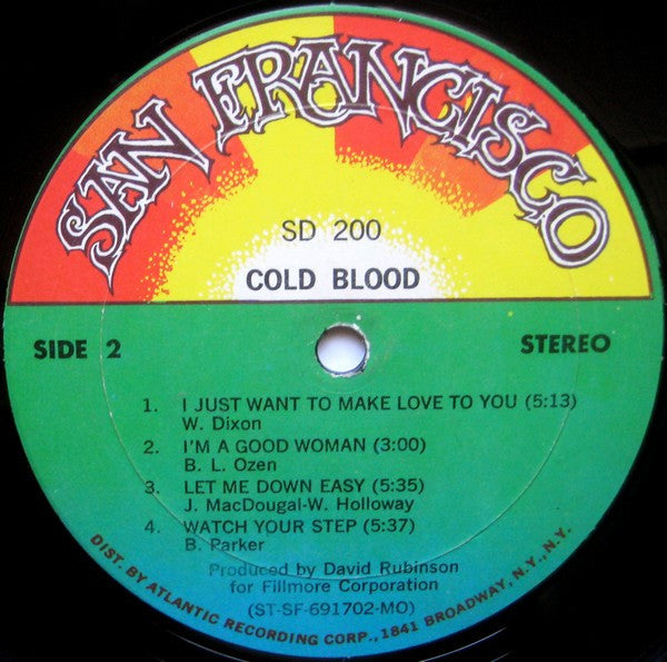 Cold Blood : Cold Blood (LP, Album, MO )