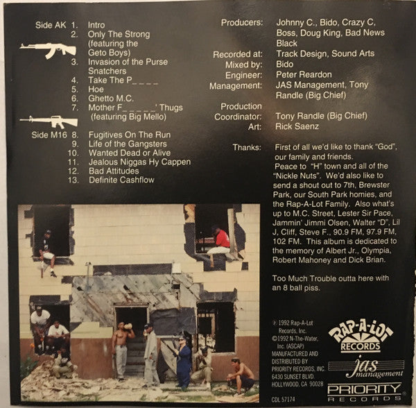 Too Much Trouble = The Baby Geto Boys Featuring The Geto Boys* : Bringing Hell On Earth (CD, Album)
