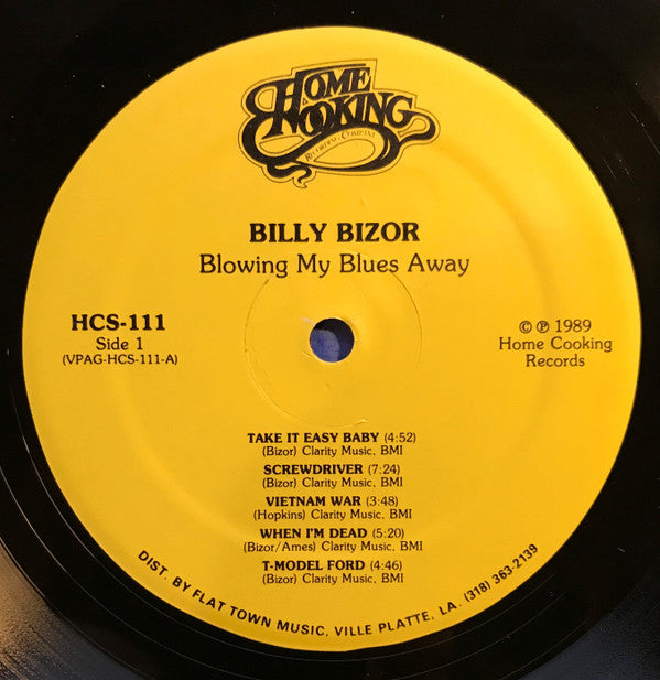 Billy Bizor Also Featuring Lightning Hopkins* : Blowing My Blues Away (LP, Album)