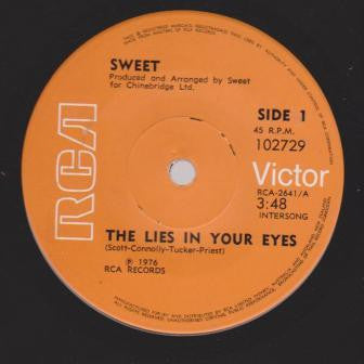 Sweet* : The Lies In Your Eyes (7", Single)
