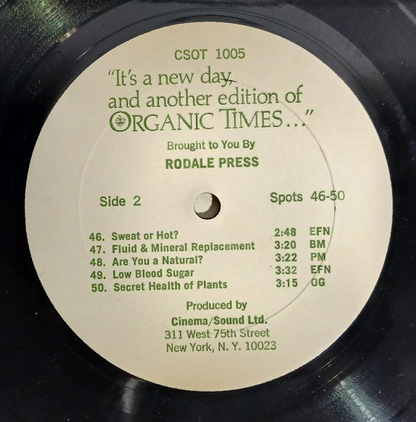 Unknown Artist : It's A New Day, And Another Edition Of Organic Times... (LP, Album)