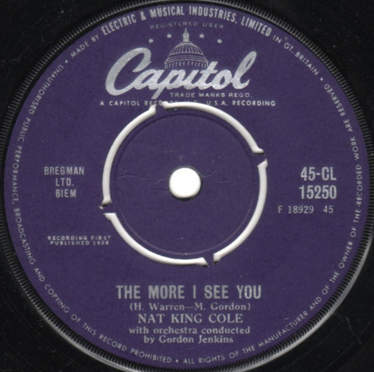 Nat King Cole : The Right Thing To Say (7", Single)