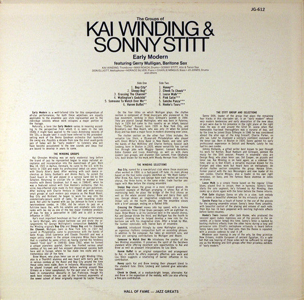 Kai Winding & Sonny Stitt Featuring Gerry Mulligan : The Groups Of Kai Winding And Sonny Stitt - Early Modern (LP, Comp, RE)