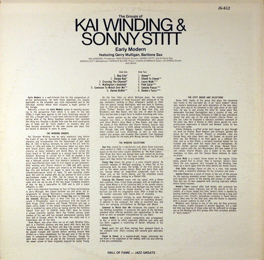 Kai Winding & Sonny Stitt Featuring Gerry Mulligan : The Groups Of Kai Winding And Sonny Stitt - Early Modern (LP, Comp, RE)