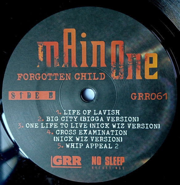 Nick Wiz Presents Main One : Forgotten Child (2xLP, Comp, Ltd)