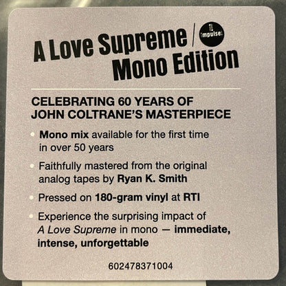 John Coltrane : A Love Supreme (LP, Album, Mono, RE, Gat)