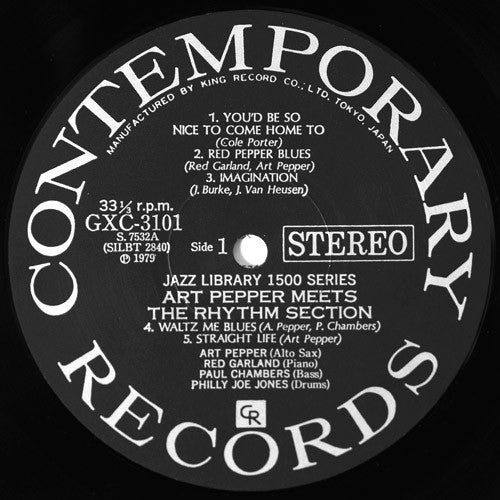 Art Pepper : Art Pepper Meets The Rhythm Section (LP, Album, RE)