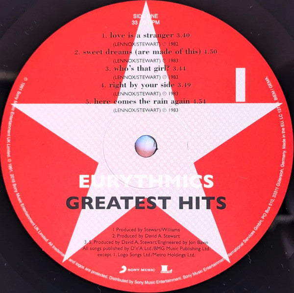Eurythmics : Greatest Hits (2xLP, Comp, RP, 180)