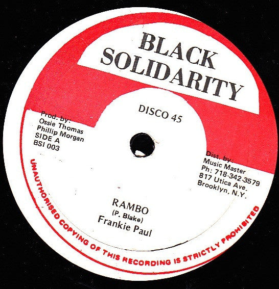 Frankie Paul / Little John : Rambo / The Guy Next To Me (12")