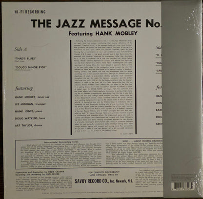 Hank Mobley, Lee Morgan, Donald Byrd, Hank Jones, Barry Harris (2), Doug Watkins, Kenny Clarke, Art Taylor : Jazz Message #2 (LP, Album, Mono, RE)