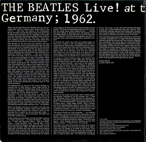 The Beatles : Live! At The Star-Club In Hamburg, Germany; 1962 (2xLP, Album, All)