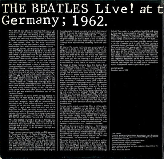 The Beatles : Live! At The Star-Club In Hamburg, Germany; 1962 (2xLP, Album, All)