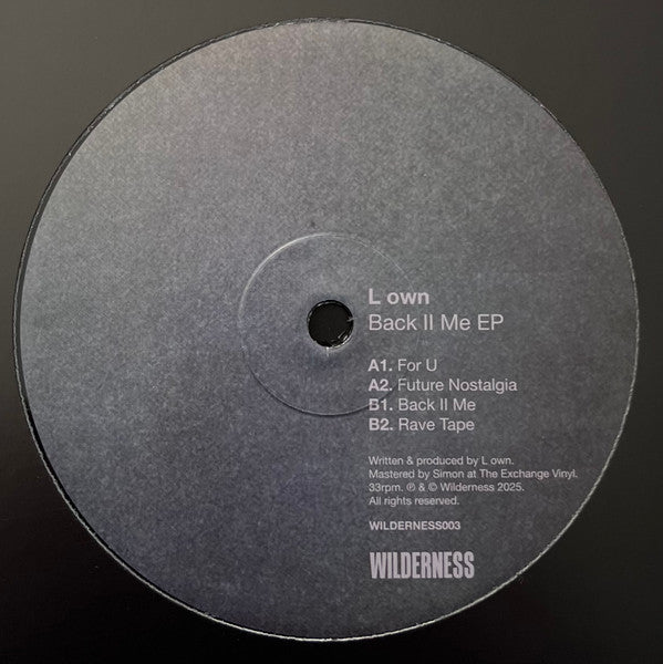L own : Back II Me EP (12", EP, 180)