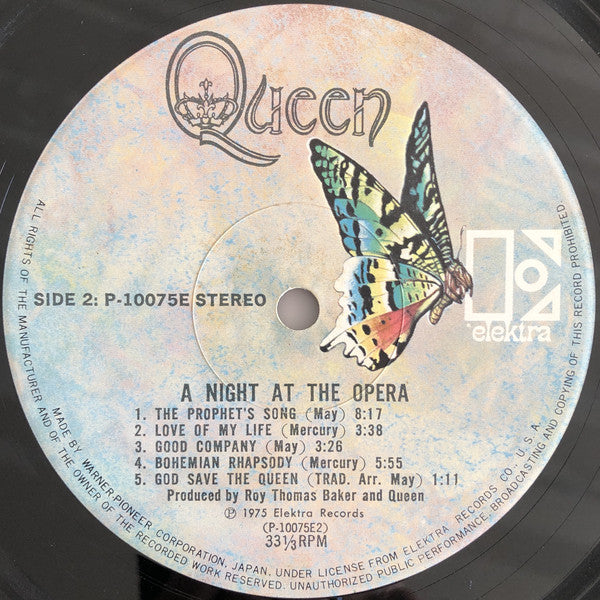 Queen = クイーン* : A Night At The Opera = オペラ座の夜 (LP, Album, Gat)