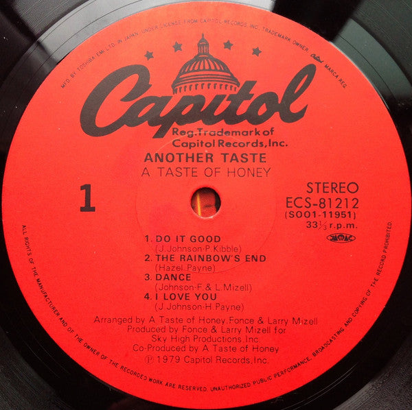 A Taste Of Honey : Another Taste (LP, Album)