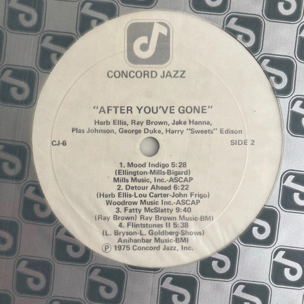 Herb Ellis, Ray Brown, Harry "Sweets" Edison*, Jake Hanna, Plas Johnson, George Duke : After You've Gone (LP, Album)