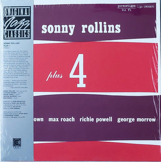 Sonny Rollins : Plus 4 (LP, Album, Mono, RE, 180)