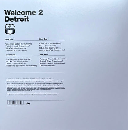 Jay Dee AKA J Dilla : Welcome 2 Detroit Instrumental (2xLP, Album, RE, S/Edition)