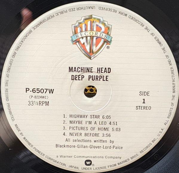 Deep Purple : Machine Head (LP, Album, Ltd, RE, Gat)