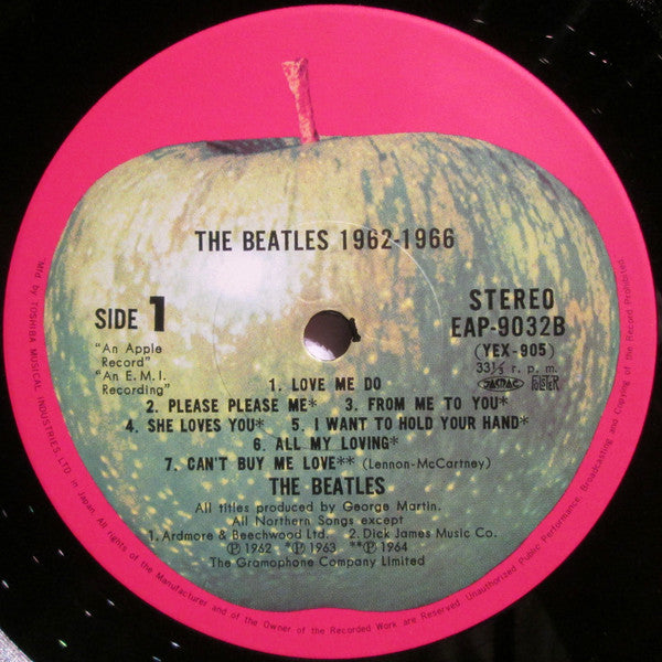 The Beatles = ザ・ビートルズ* : 1962-1966 = 1962年〜1966年 (2xLP, Album, Comp, RP)
