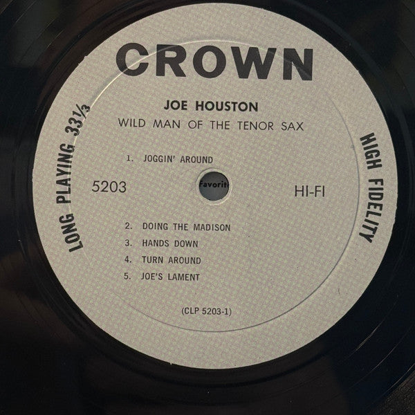 Joe Houston : Wild Man Of The Tenor Sax (LP, Mono, RE)