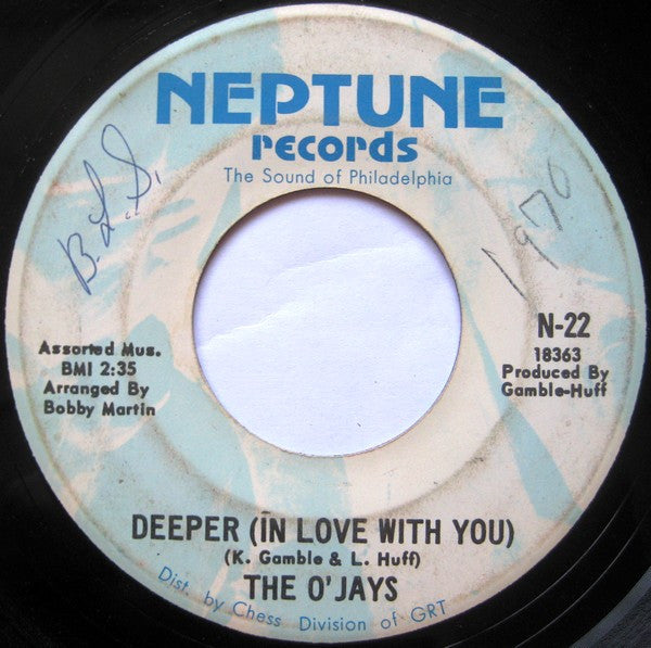 The O'Jays : Deeper (In Love With You) / I've Got The Groove (7", Single)