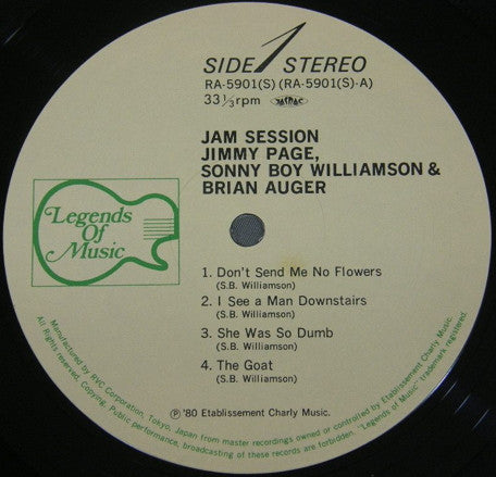 Jimmy Page & Sonny Boy Williamson (2) & Brian Auger : Jam Session (LP, Album)