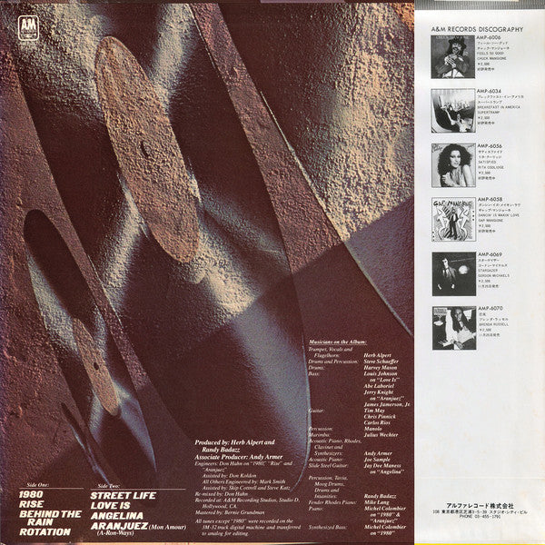 Herb Alpert : Rise (LP, Album)