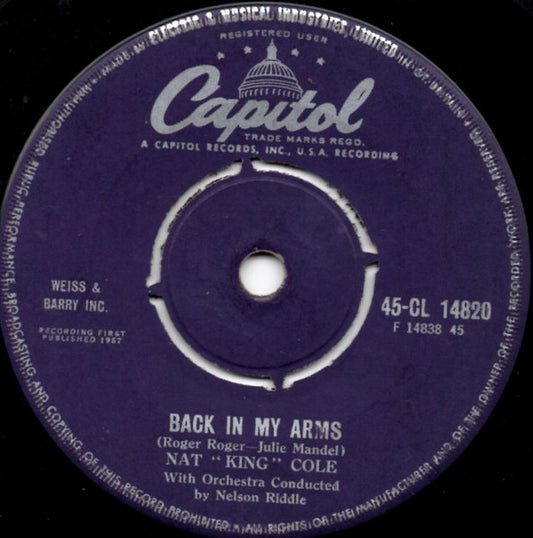 Nat "King" Cole* : Angel Smile (7", Single)