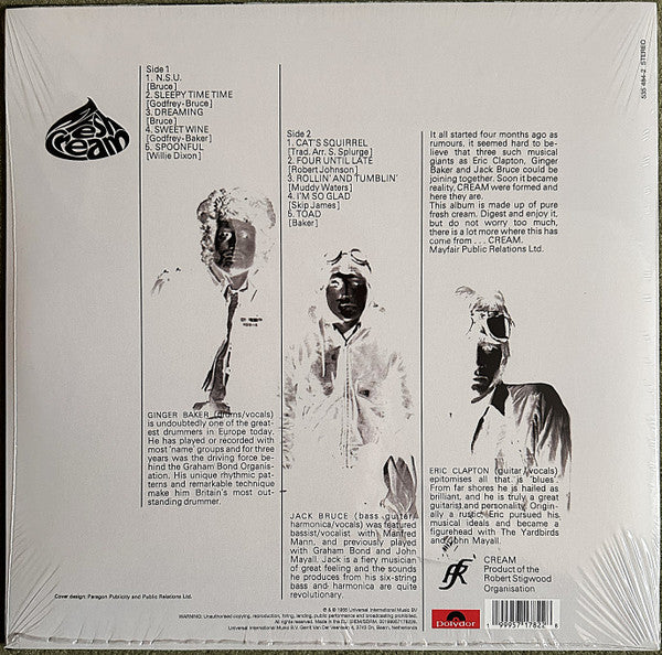 Cream (2) : Fresh Cream (LP, Album, Ltd, RE, Whi)