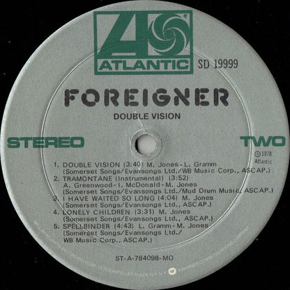 Foreigner : Double Vision (LP, Album, MO )