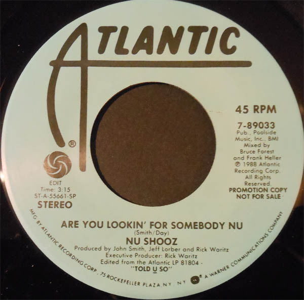 Nu Shooz : Are You Lookin' For Somebody Nu (7", Promo)