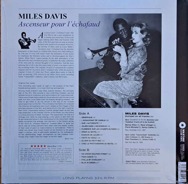 Miles Davis : Ascenseur Pour L'Échafaud (LP, Album, Ltd, RE)