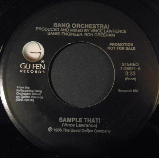 Bang Orchestra! : Sample That! (7", Promo)