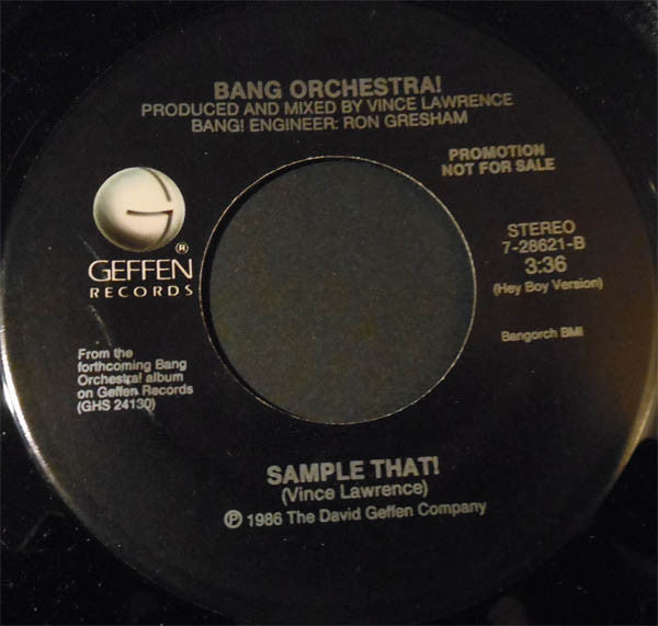 Bang Orchestra! : Sample That! (7", Promo)