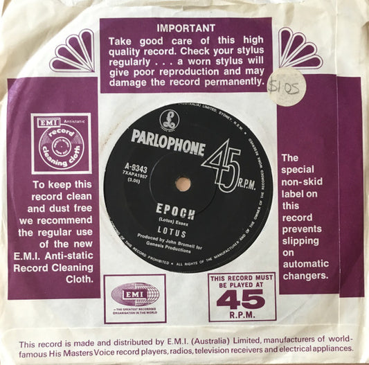 Lotus (24) : Lotus I (I'll Be Gone) / Epoch (7", Single)