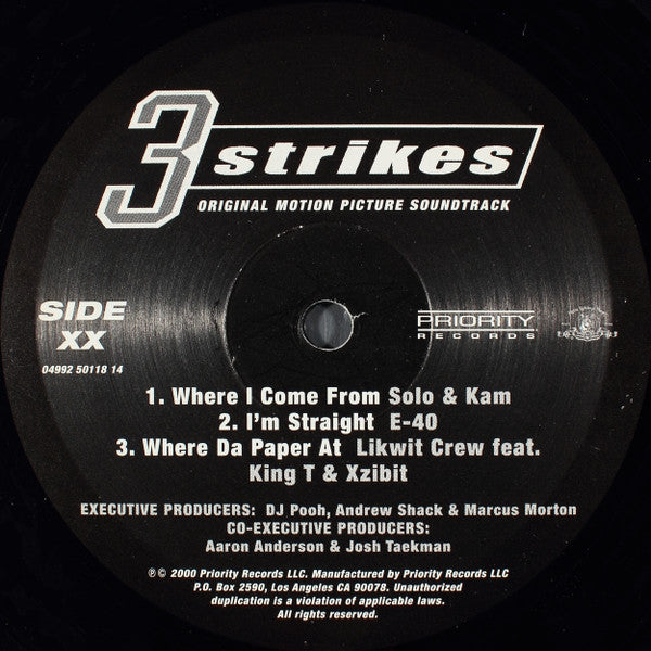 Various : 3 Strikes - Original Motion Picture Soundtrack (2xLP, Comp)