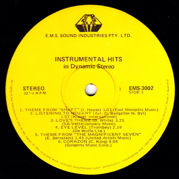 Unknown Artist : Instrumental Hits In Dynamic Stereo (LP)