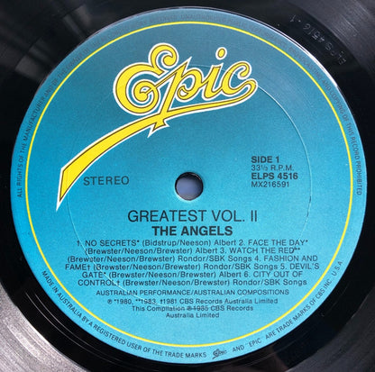 The Angels : Greatest Vol. II (LP, Comp)