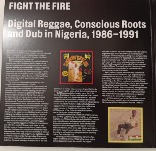 Various : Fight The Fire: Digital Reggae, Conscious Roots & Dub In Nigeria 1986-1991 (2xLP, Comp)