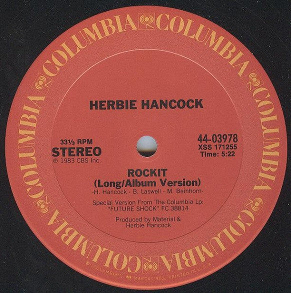 Herbie Hancock : Rockit (Extended Dance Version) (12", Single, Pit)